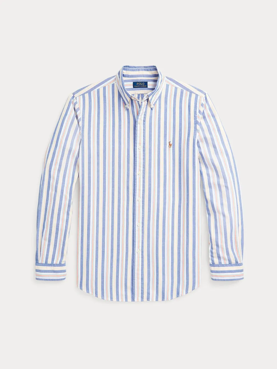Polo Ralph Lauren miesten kauluspaita, LONG SLEEVE-SPORT SHIRT Sininen Kuosi