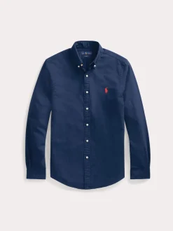 Polo Ralph Lauren miesten kauluspaita, LONG SLEEVE-SPORT Sininen