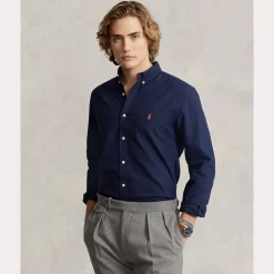 Polo Ralph Lauren miesten kauluspaita, LONG SLEEVE-SPORT Sininen