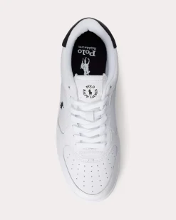 Polo Ralph Lauren Miesten Kengät, MASTERS CRT-SNEAKERS-LOW TOP LACE BLACK WHITE Valkoinen