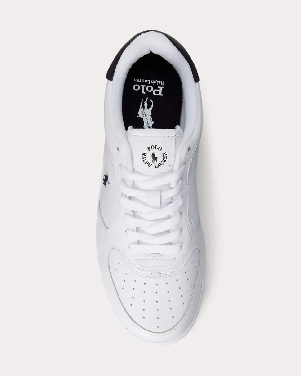 Polo Ralph Lauren Miesten Kengät, MASTERS CRT-SNEAKERS-LOW TOP LACE BLACK WHITE Valkoinen