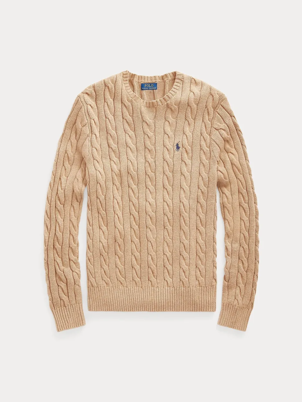 Polo Ralph Lauren miesten neulepaita Cotton Cable LS Drive Pullover, beige