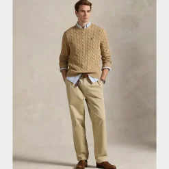 Polo Ralph Lauren miesten neulepaita Cotton Cable LS Drive Pullover, beige