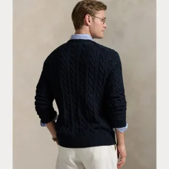 Polo Ralph Lauren miesten neule, LS DRIVE LONG SLEEVE PULLOVER Tummansininen