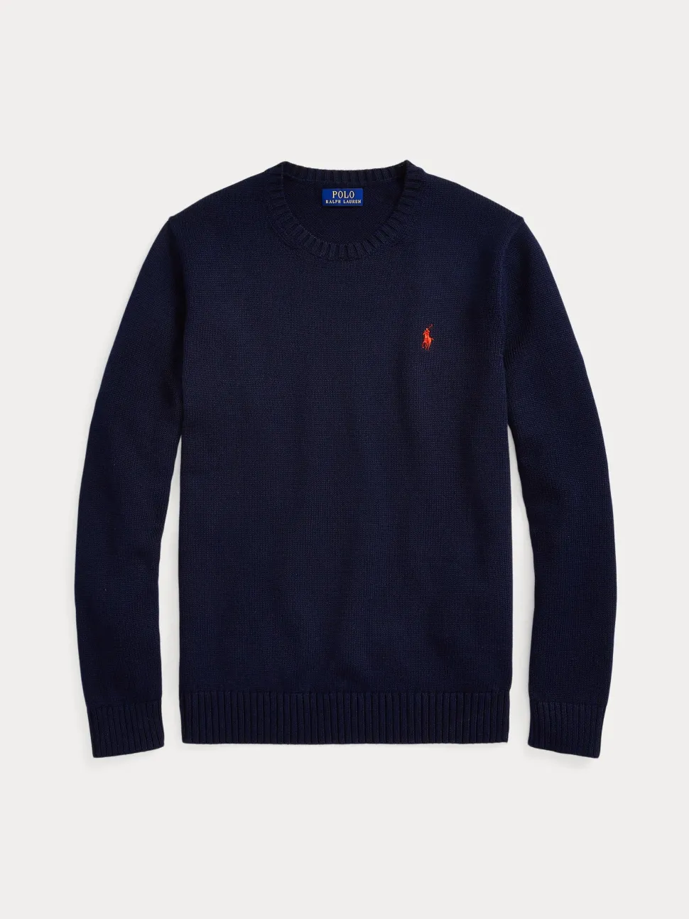 Polo Ralph Lauren Miesten Neulepusero EMBROIDERED LOGO KNITTED JUMPER, tummansininen