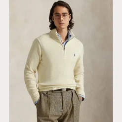Polo Ralph Lauren miesten neule, COTTON HALF ZIP PULLOVER Kerma