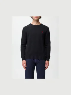 Polo Ralph Lauren Miesten Neulepusero, LONG SLEEVE-SWEATER Musta