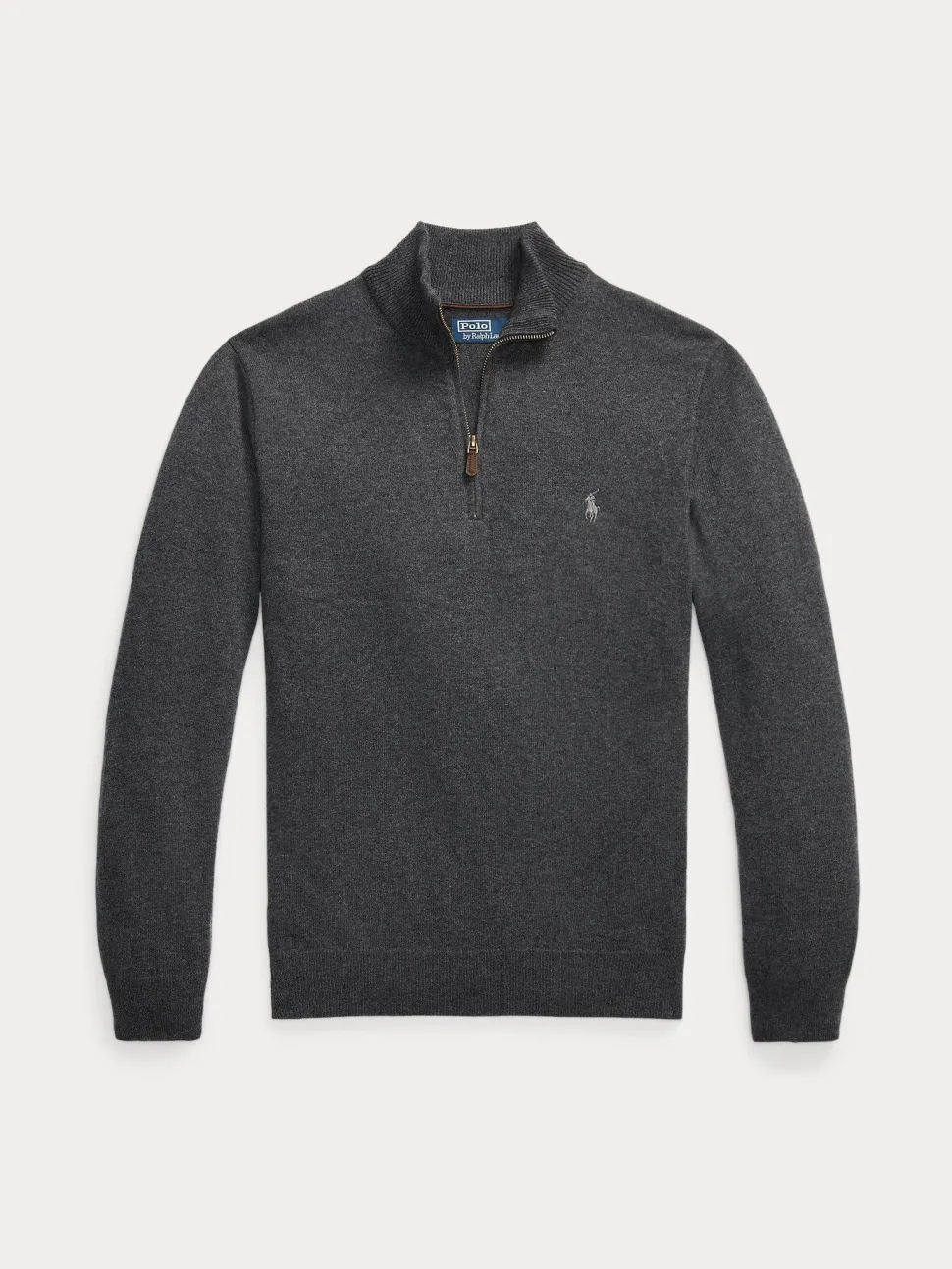 Polo Ralph Lauren Miesten Neulepusero LS HZ PP-LONG SLEEVE-PULLOVER, tummanharmaa