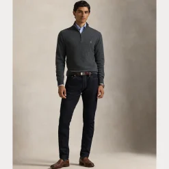 Polo Ralph Lauren Miesten Neulepusero LS HZ PP-LONG SLEEVE-PULLOVER, tummanharmaa