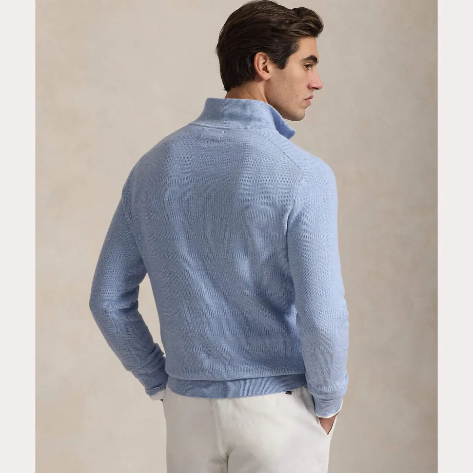 Polo Ralph Lauren miesten neule, POLO HALF ZIP Keskisininen
