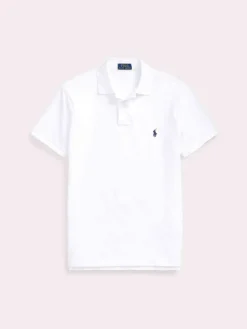 Polo Ralph Lauren miesten pikeepaita, SLIM FIT MESH POLO Valkoinen