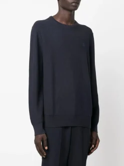 Polo Ralph Lauren miesten pusero, TEXTURED COTTON CREWNECK SWEATER Tummansininen
