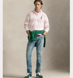 Polo Ralph Lauren miesten ruggeri, CLASSIC FIT POLO BEAR JERSEY RUGBY SHIRT Pinkki