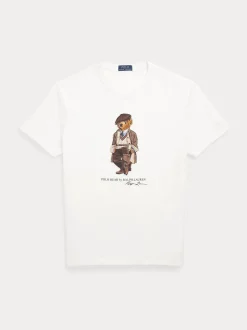 Polo Ralph Lauren miesten t-paita, CUSTOM SLIM FIT POLO BEAR JERSEY TSHIRT Valkoinen
