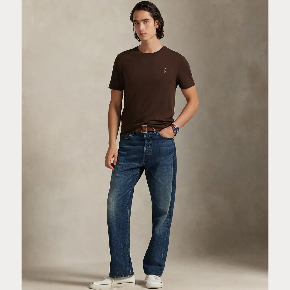 Polo Ralph Lauren miesten t-paita Short Sleeve T Shirt, tummanruskea