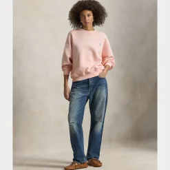 Polo Ralph Lauren naisten collegepusero Knit Pullover Sweatshirt, vaaleanpunainen