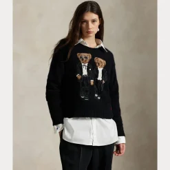 Polo Ralph Lauren naisten collegepusero POLO BEAR, musta