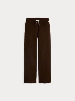 Polo Ralph Lauren naisten collegehousut KNIT-OPEN BOTTOM SWEATPANT-PANTS, tummanruskea