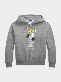 Polo Ralph Lauren naisten huppari POLO BEAR KNIT SWEATSHIRT, Vaaleanharmaa