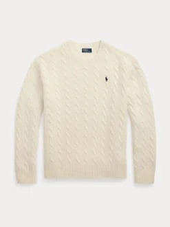Polo Ralph Lauren naisten neulepusero, SWEATHER PULLOVER Luonnonvalkoinen