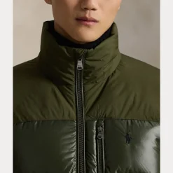 Polo Ralph Lauren The Gorham Two-Tone Down Jacket, tummanvihreä