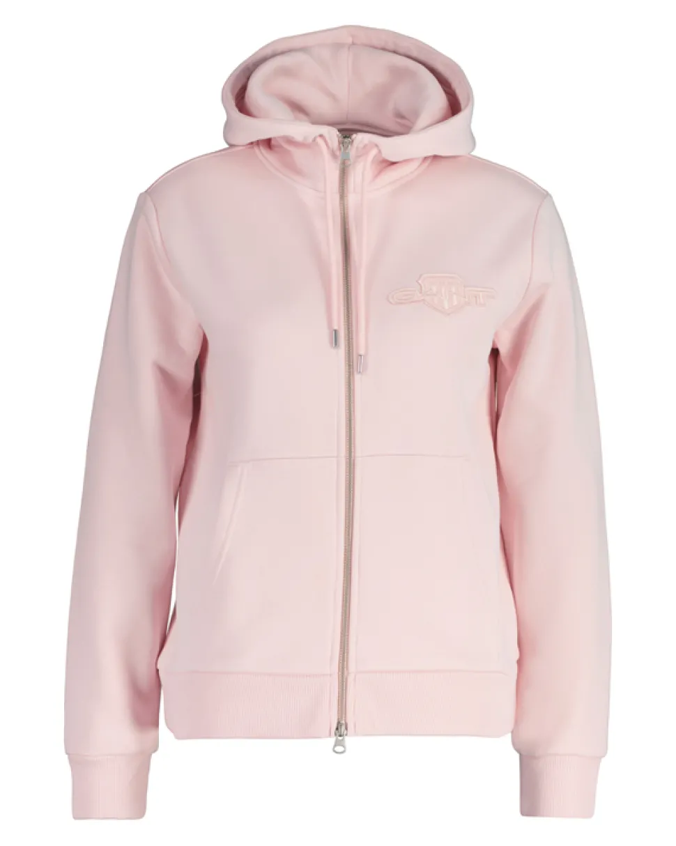 REG TONAL SHIELD ZIP HOODIE VAALEANPUNAINEN