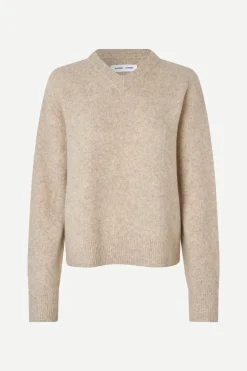 Samsoe and Samsoe Melody v-neck 15727, Vaalea beige
