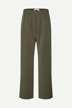 Samsoe and Samsoe naisten housut, HOYS STRAIGHT PANTS 7331 Armeijanvihreä
