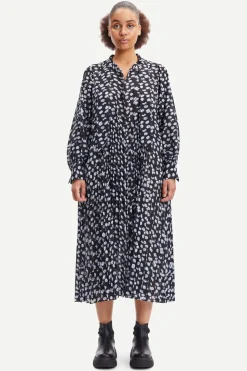 Samsoe and Samsoe Naisten Mekko DOROTHE DRESS AOP 14018 Sininen Kuosi