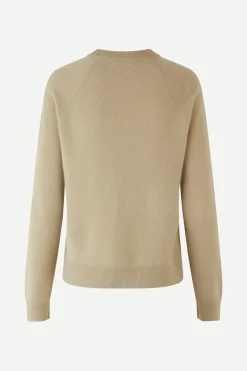 Samsoe and Samsoe, Naisten Neulepaita, Boston O-Neck 6304 Vaalea Beige