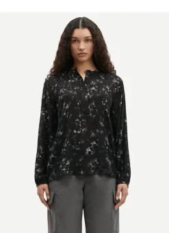 Samsoe and Samsoe Naisten Pusero, SASELMAS BLOUSE Musta Kuosi