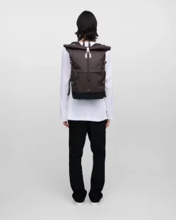 Sandqvist unisex reppu ICON ROLLTOP BACKPACK L, tummanruskea