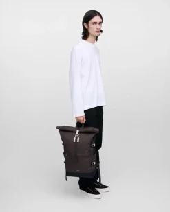 Sandqvist unisex reppu ICON ROLLTOP BACKPACK L, tummanruskea
