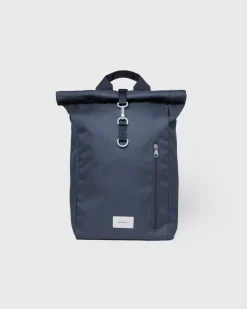 Sandqvist unisex reppy GROUND Rolltop Backpack L, tummansininen