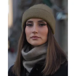 Sauso pipo, SAANA UNISEX DOUBLE BEANIE Vaalea Beige