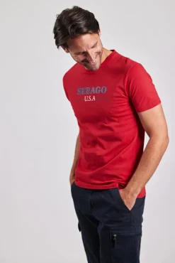 Sebago miesten t-paita, AUTHENTIC LOGO TEE Punainen