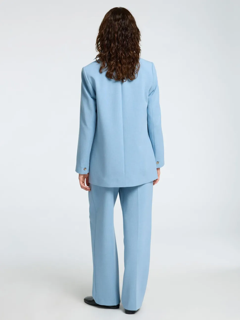 Selected Femme naisten bleiseri, SLFRITA-FREIA LS LONG BLAZER Vaaleansininen