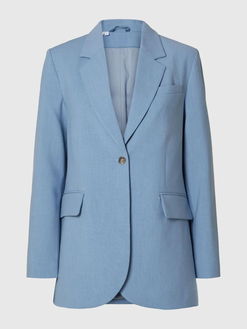 Selected Femme naisten bleiseri, SLFRITA-FREIA LS LONG BLAZER Vaaleansininen
