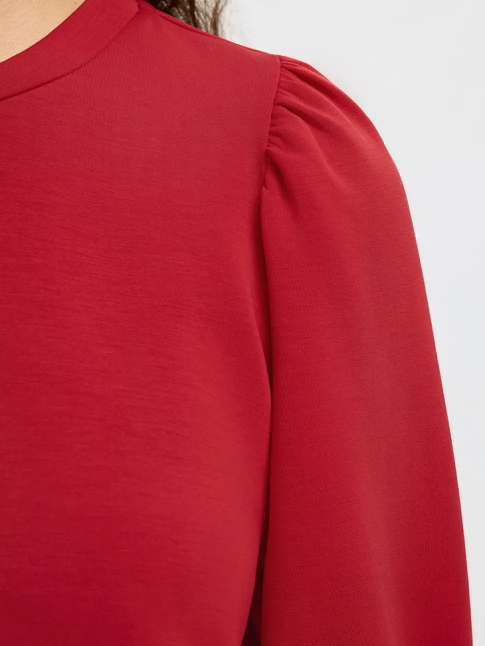 Selected Femme naisten collegepaita SLFTENNY 3/4 SWEAT TOP NOOS, Equestrian Red