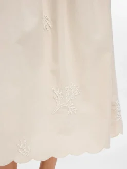 Selected Femme naisten hame, SLFMELLI HW ANKLE SKIRT Hiekka