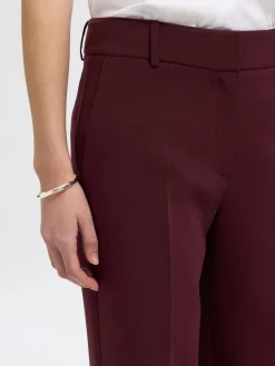 Selected Femme naisten housut, SLFRITA MW WIDE PANT MEL NOOS Fig Melange