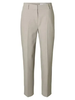 Selected Femme Naisten Housut, SLFRITA-RIA MW CROP PANT MEL NOOS Kitti