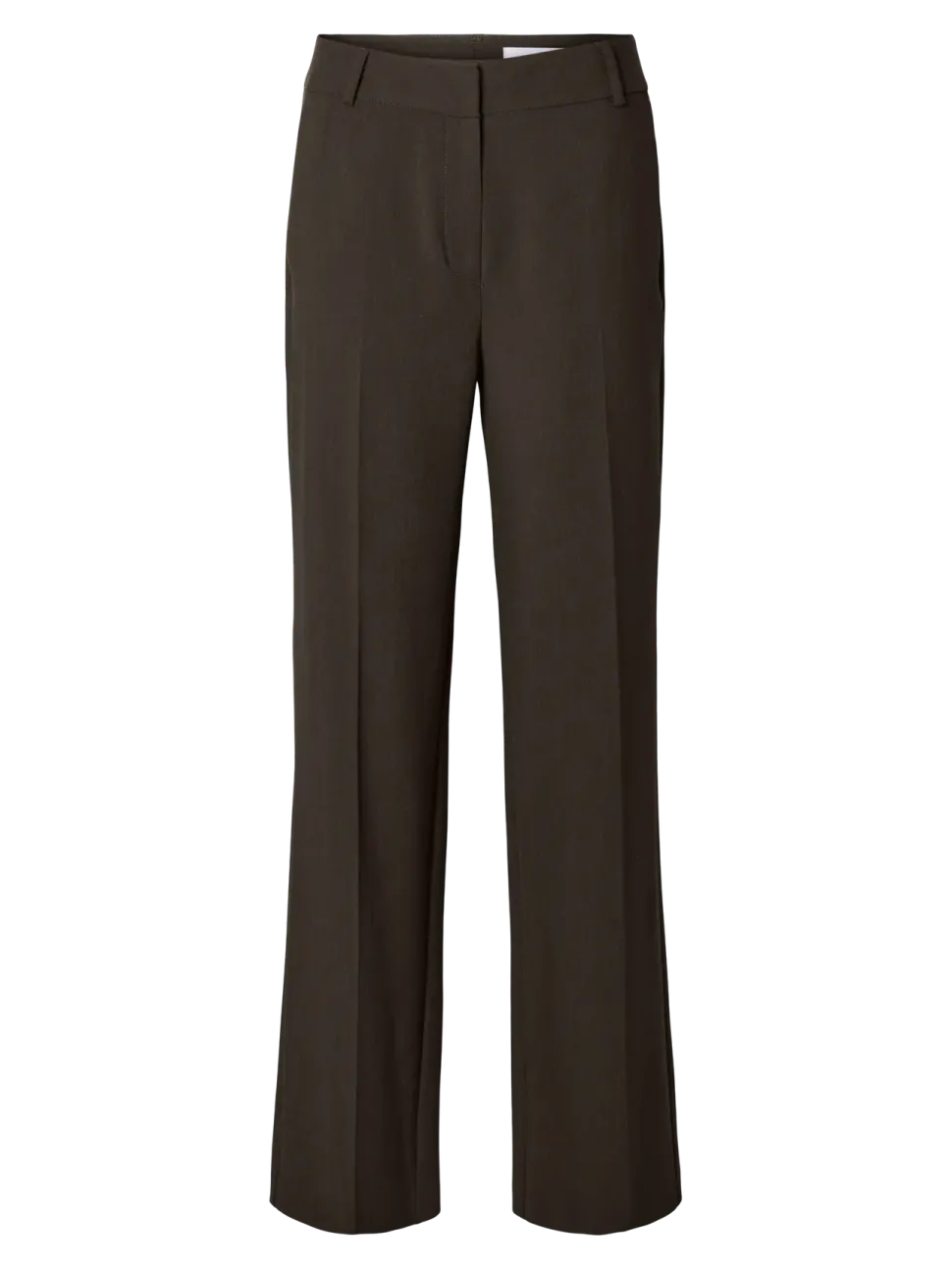 Selected Femme naisten housut SLFRITA MW WIDE PANT MEL NOOS, Delicioso melange