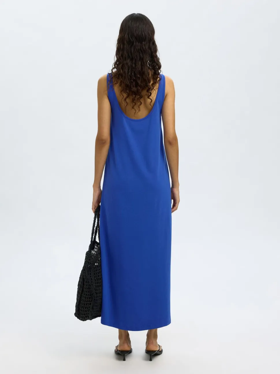 Selected Femme naisten mekko, SLFANOLA SL LOW BACK ANKLE DRESS Sininen