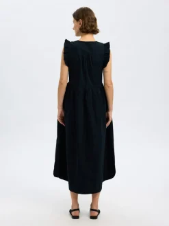 Selected Femme naisten mekko, SLFBLAIR-IDA SL LONG DRESS Musta