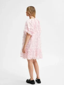 Selected Femme Naisten Mekko SLFALBERTA 2/4 DRESS Vaaleanpunainen