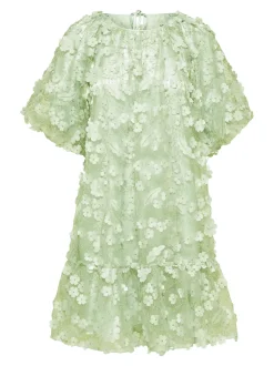 Selected Femme Naisten Mekko SLFALBERTA 2/4 DRESS Vaaleanvihreä