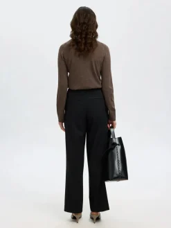 Selected Femme Naisten Neulepaita, Slfthea LS Knit Merino O-Neck Noos Delicioso