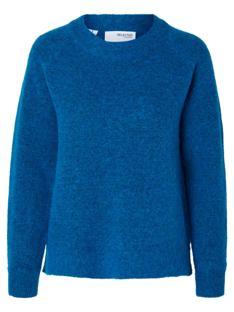 Selected Femme Naisten Neulepaita, Lulu LS Knit O-Neck Sininen