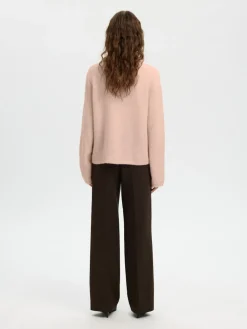Selected Femme naisten neuletakki SLFLULU NEW LS KNIT CARDIGAN, Pale Dogwood Melange